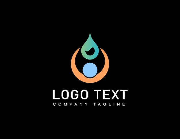 Logotipo de líneas reflejadas abstractas y elegantes