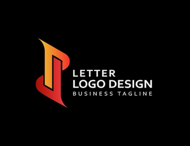 Logotipo de líneas reflejadas abstractas y elegantes