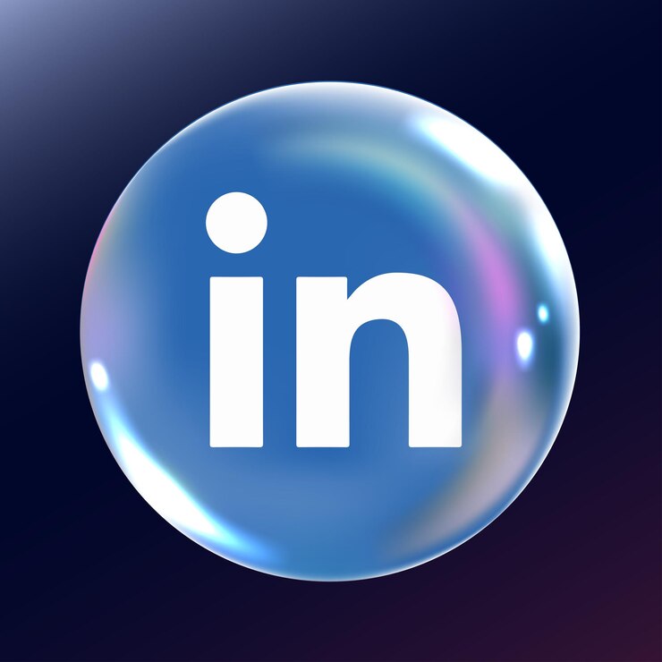 El logotipo de linkedin Diseño de íconos de estilo burbuja