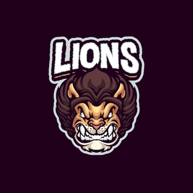 Logotipo de lion mascot para esport y equipo deportivo