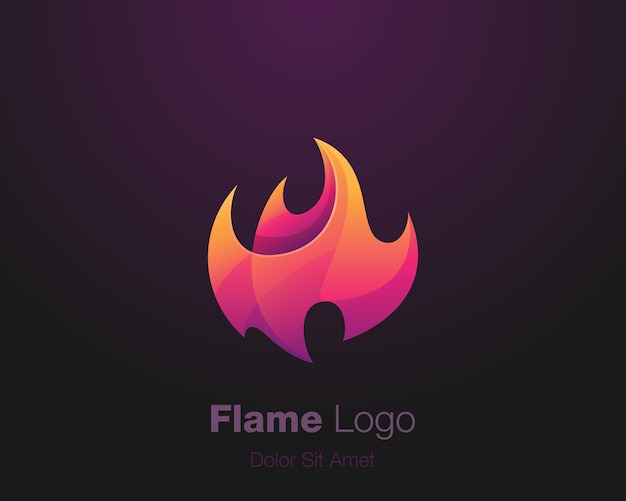Logotipo de llama abstracto