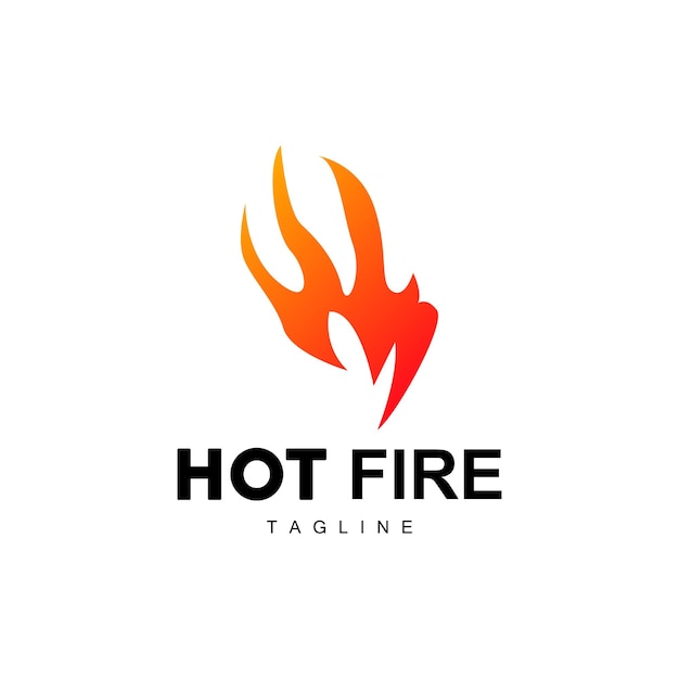 Logotipo de llama caliente Diseño de icono de fuego abstracto de vector de fuego