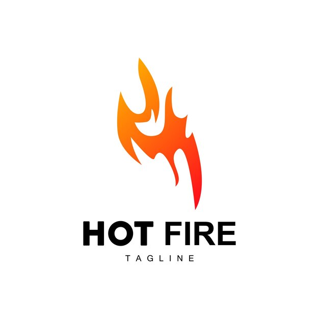 Logotipo de llama caliente Diseño de icono de fuego abstracto de vector de fuego