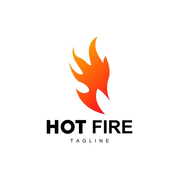 Logotipo de llama caliente Diseño de icono de fuego abstracto de vector de fuego