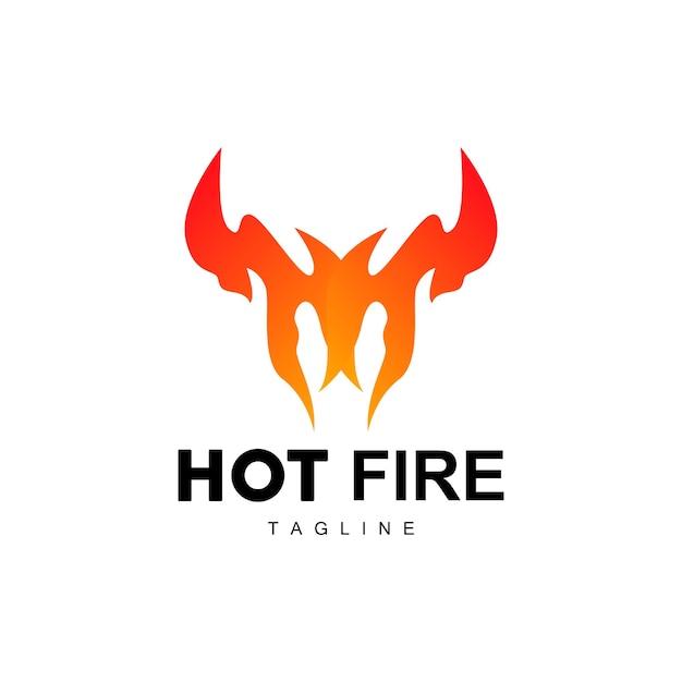 Logotipo de llama caliente Diseño de icono de fuego abstracto de vector de fuego