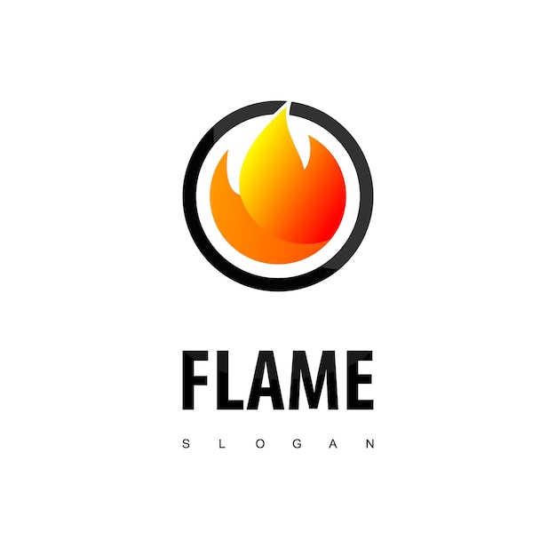 Logotipo de la llama del círculo