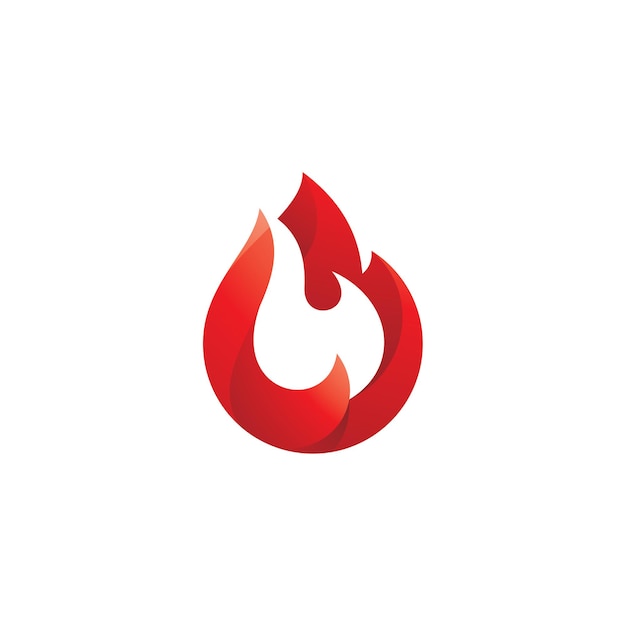 Logotipo de llama de fuego abstracto