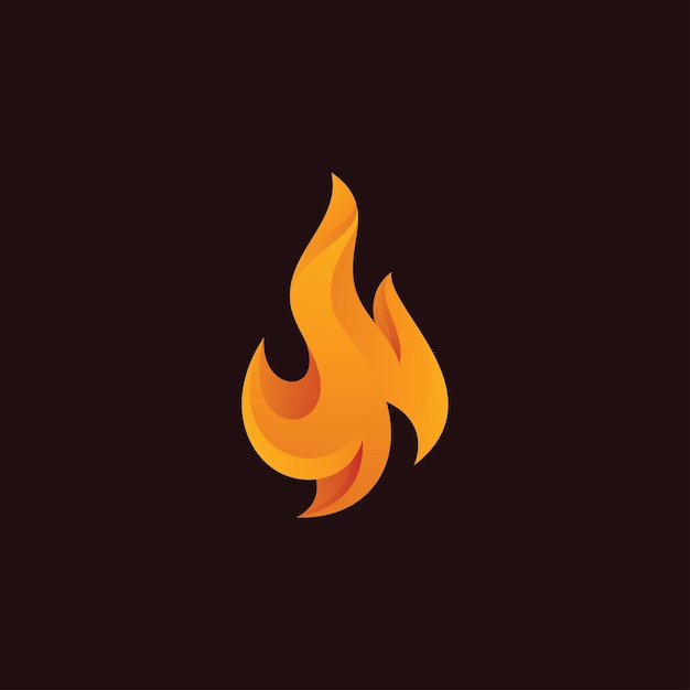 Logotipo de llama de fuego abstracto