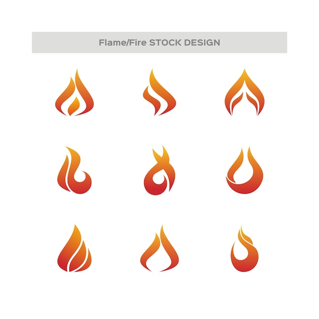 Logotipo de llama de fuego