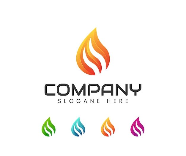 Logotipo de llama de fuego