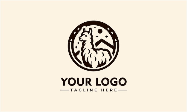 Logotipo Llama Llama Mascota Logotipo Diseño lúdico y genial para varias empresas