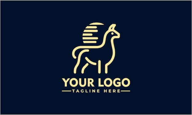 Logotipo llama llama mascota logotipo diseño lúdico y genial para varias empresas