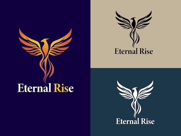 Logotipo de las llamas de la renovación Un diseño dinámico y artístico de fénix que captura la esencia del renacimiento