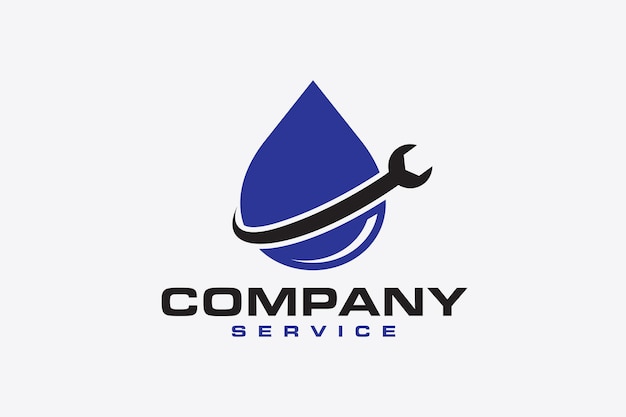 logotipo de llave de ajuste de aceite