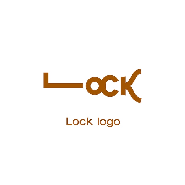 Vector logotipo de la llave de bloqueo