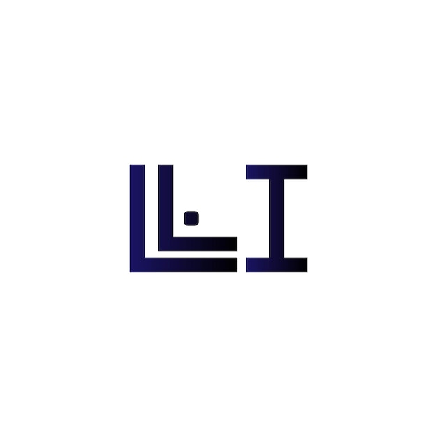 El logotipo de LLI es un monograma, iniciales, marca, letra, sello, diseño de símbolos de tipografía minimalista moderna.