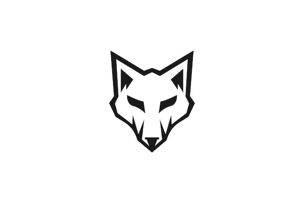 logotipo de lobo creativo mínimo