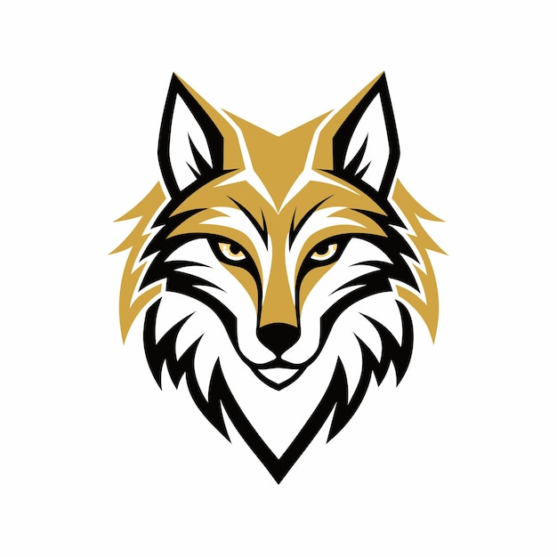 El logotipo del lobo es simple y minimalista.