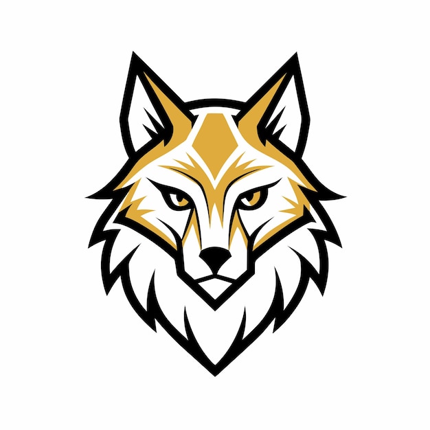 El logotipo del lobo es simple y minimalista.