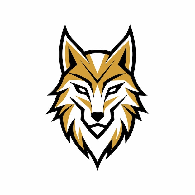 El logotipo del lobo es simple y minimalista.