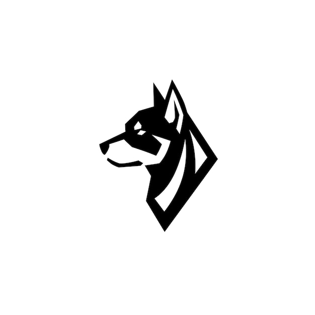 El logotipo del lobo geométrico