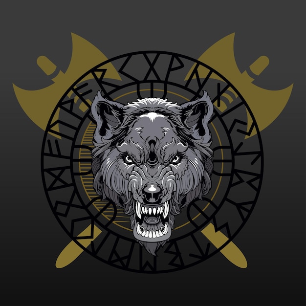 Vector logotipo de lobo