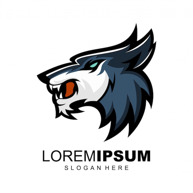 Vector logotipo de lobo