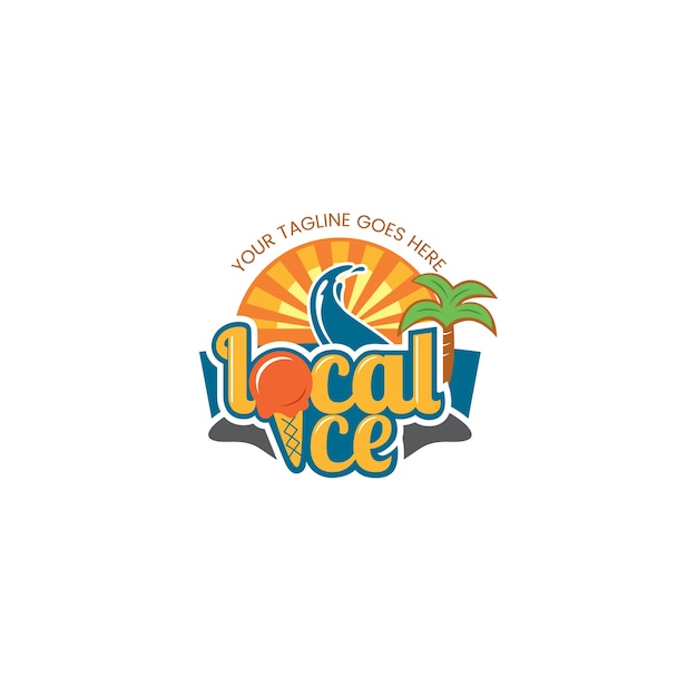 Logotipo local de hielo