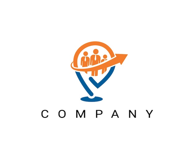 Logotipo del localizador de talentos Plantilla de logotipo del buscador de empleo