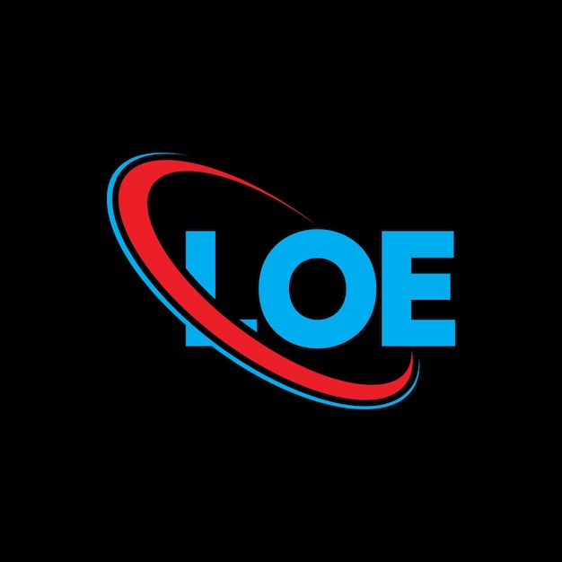 Logotipo LOE LOE letra LOE letra diseño logotipo iniciales LOE logotipo vinculado con círculo y mayúscula monograma logotipo LOE tipografía para negocios de tecnología y marca inmobiliaria
