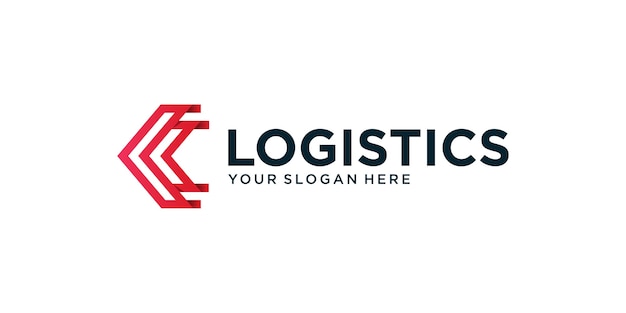 Logotipo de logística con concepto moderno y único.