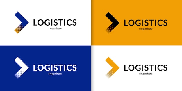 Vector logotipo de logística moderna ilustración vectorial