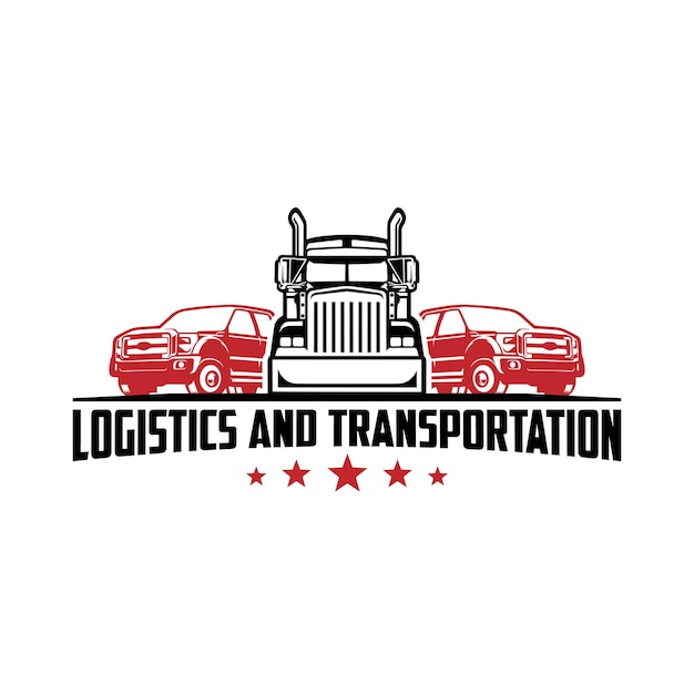 Vector logotipo de logística y transporte.