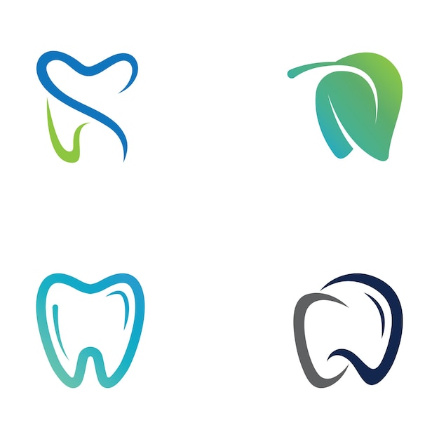 Logotipo de logotipo dental para salud dental y logotipo para cuidado dental Usando un concepto de diseño de vector de ilustración de plantilla