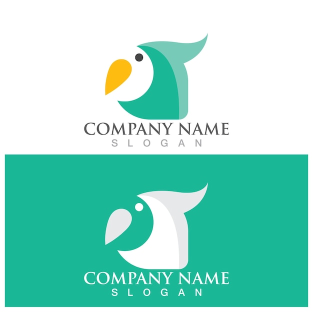 Logotipo de loro y plantilla vectorial