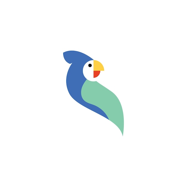 Logotipo de loro y plantilla vectorial