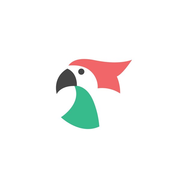 Logotipo de loro y plantilla vectorial