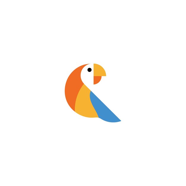 Logotipo de loro y plantilla vectorial