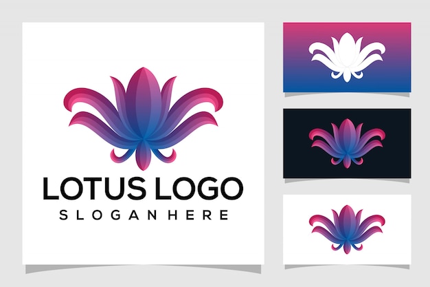Logotipo de loto abstracto