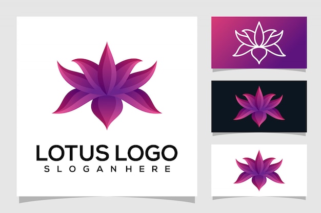 Logotipo de loto abstracto