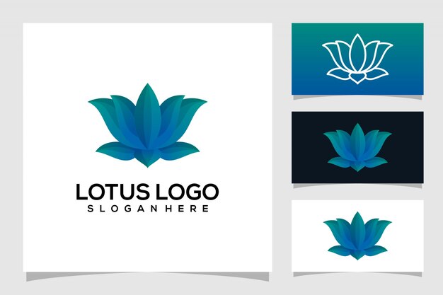 logotipo de loto abstracto