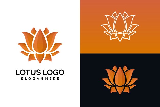 logotipo de loto abstracto