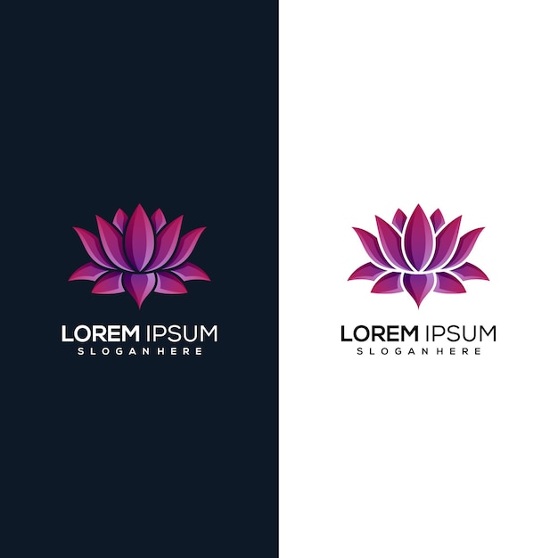 logotipo de loto abstracto