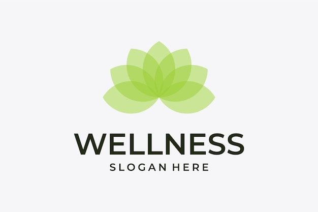 logotipo de loto en estilo minimalista y moderno