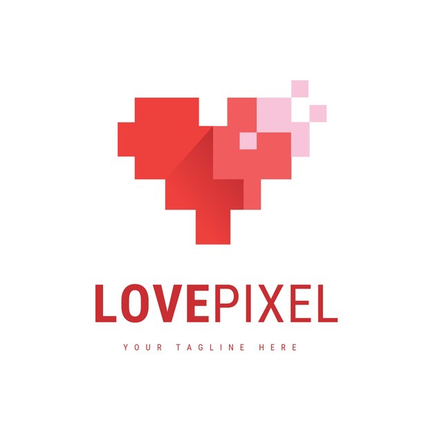 Vector logotipo de love pixel