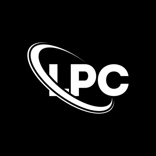 Logotipo de LPC LPC letra LPC diseño de logotipo de letra Iniciales Logotipo LPC vinculado con círculo y monograma en mayúscula Logotipografía LPC para negocios tecnológicos y marca inmobiliaria