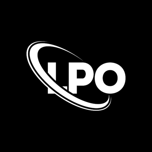 El logotipo LPO, la letra LPO, el diseño del logotipo de la carta LPO, las iniciales LPO, unido por un círculo y un monograma en mayúscula, el logotipo de LPO, tipografía para negocios tecnológicos y marca inmobiliaria.