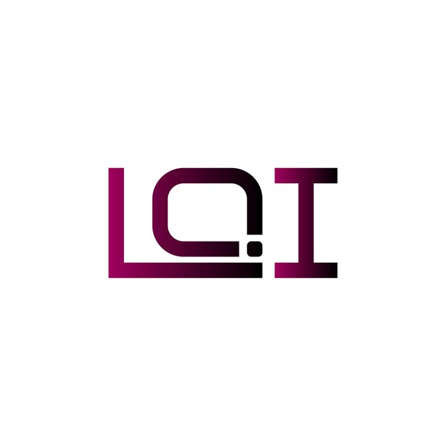 El logotipo de LQI monograma marca inicial marca de letras diseño de símbolo de tipografía minimalista moderno