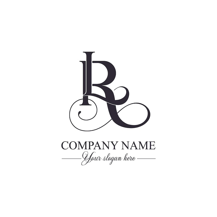 Vector logotipo lr rl o monograma lr rl letras del alfabeto iniciales hermoso diseño de logotipo para la marca de la empresa para su negocio ilustración vectorial