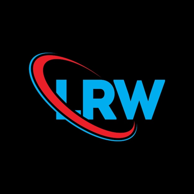 Logotipo LRW Diseño del logotipo de la letra LRW Iniciales del logotipo LRW vinculado con círculo y monograma en mayúscula Logotipo de la tipografía LRW para negocios tecnológicos y marca inmobiliaria